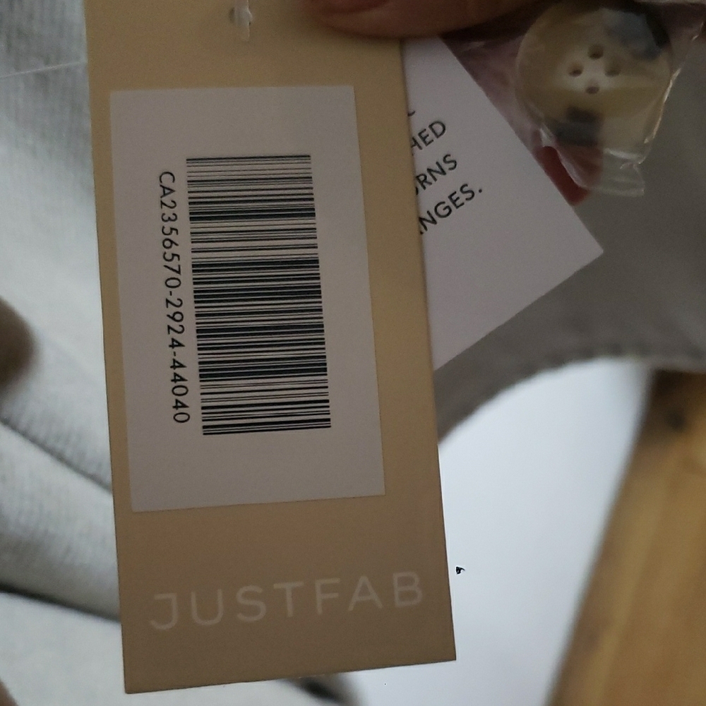 NEW JustFab Beige Button-Up Jacket - Picture 7 of 7